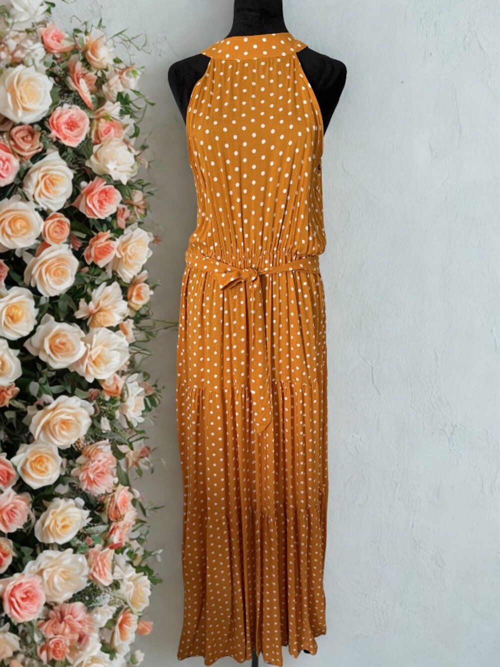 Gold & White Maxi Sundress